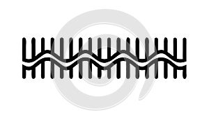 Abstract Interwoven Wave Lines Pattern Vector, vector design Generative AI