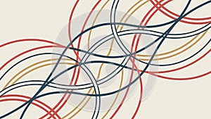 Abstract interwoven wavy lines pattern in subtle tones, vector design Generative AI