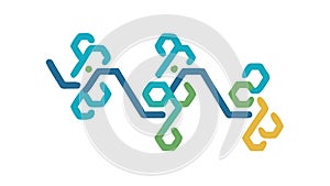 Abstract Intricate Interlocking Lines Geometric Pattern, vector design Generative AI