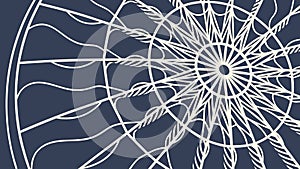 Abstract Intricate Spiderweb Swirl Geometric Pattern, vector design Generative AI