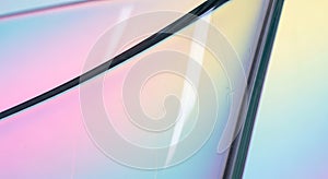 Abstract Iridescent Surface with Black Line