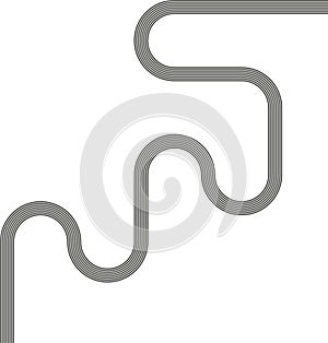 abstract irregular zigzag rounded waves