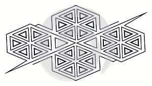 Abstract Isometric Cubes Pattern Vector, vector design Generative AI