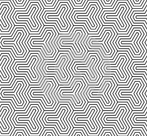 Abstract isometric geometric shape seamless pattern background