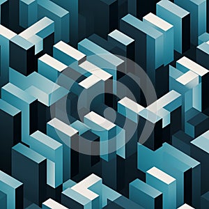 Abstract Isometric Shape Background. By generative Ai