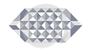 Abstract Isometric Triangular Pattern, Geometric 3D Background, vector design Generative AI