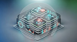 Futuristic Data Visualization Interface