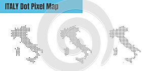 Abstract Italy Map with Dot Pixel Spot Modern Concept Design Isolated on White Background Vector illustration