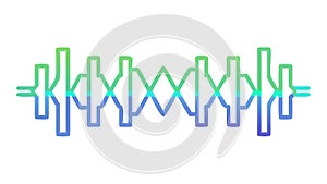 Abstract Jagged Waveform Sound Pattern, vector design Generative AI