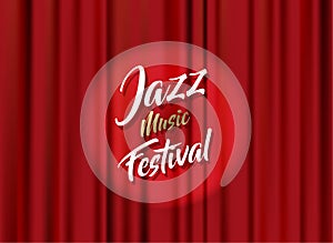 Abstract jazz music festival advertising poster template.