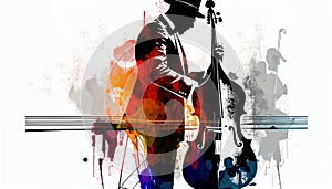 Abstract jazz musician by Generative AI