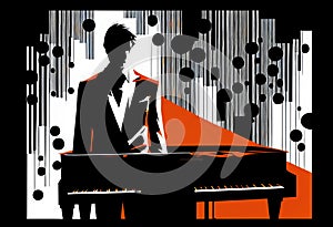 Abstract jazz musician by Generative AI