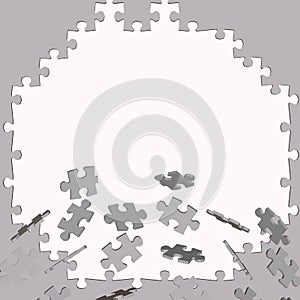 Abstract jigsaws background design