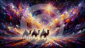 Abstract Journey of the Magi: Pursuing the Bethlehem Star