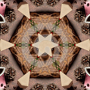 Abstract kaleidoscope background. Beautiful multicolor kaleidoscope texture