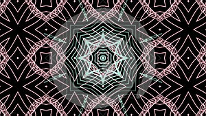 Abstract Kaleidoscope Background. Fractal Gradient Animation