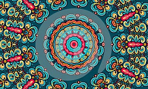 Abstract kaleidoscope background, Unique mandala design, 4K, Beautiful multicolor kaleidoscope and mandala in motion,