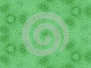 Abstract kaleidoscope green leaf pattern texture