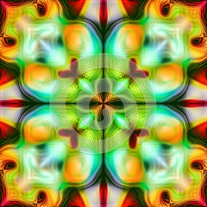 Abstract kaleidoscopic seamless colorful pattern background texture