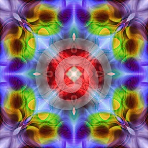 Abstract kaleidoscopic seamless colorful pattern background texture