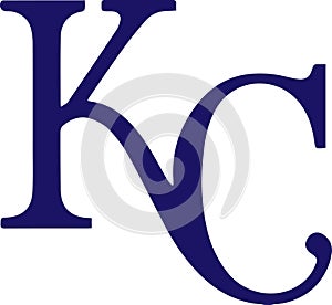 Abstract Kansas City Royals team logo design on white