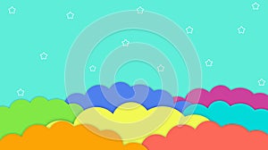 Abstract kawaii Colorful Sky background. Soft gradient pastel
