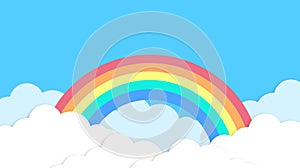 Abstract kawaii Colorful Sky rainbow background. Soft gradient pastel Comic graphic.