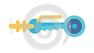 Abstract Key Design with Futuristic Technology Elements, vector design Generative AI