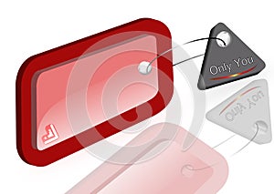 Abstract key tag