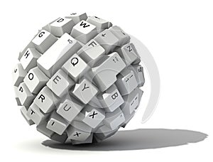 Abstract keyboard ball