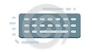 Abstract Keyboard Layout for Digital Input, vector design Generative AI