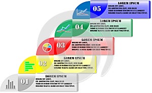 Abstract label business timeline Infographics elements flat design vector illustration web design