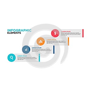 Abstract label business timeline Infographics elements, presentation template flat design vector illustration for web design