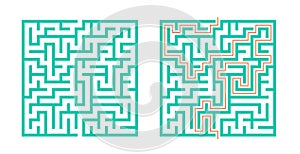 abstract labyrinth puzzle game banner solve the mystery