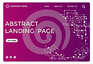 Abstract landing page design -abstract photo