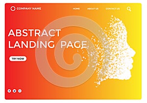 Abstract landing page design -abstract photo