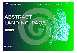 Abstract landing page design -abstract photo