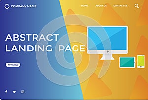 Abstract landing page design -abstract photo
