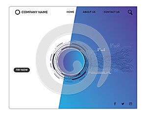 Abstract landing page design -abstract photo