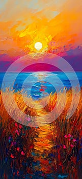 Serene Vibrant Landscape photo