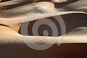 Abstract landscape of the sand dunes desert of Sahara