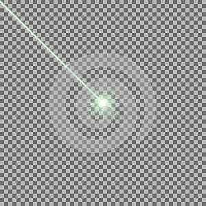 Abstract laser beams, green color