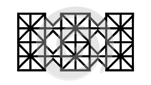 Abstract Lattice Pattern Geometric Intersecting Lines Vector, vector design Generative AI