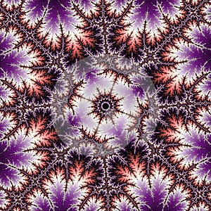 Abstract lavender unraveling spiral fractal