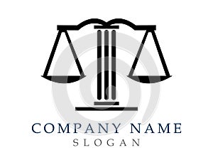 Abstract lawyer logo on a white background
