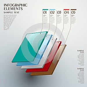 Abstract layer chart infographics