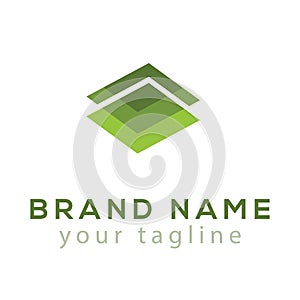 Abstract layer square logo vector element. layer logo template