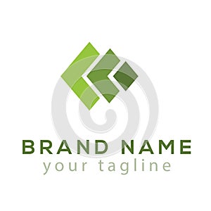 Abstract layer square logo vector element. layer logo template