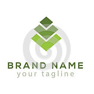 Abstract layer square logo vector element. layer logo template