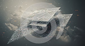 Abstract layered data visualization in the clouds